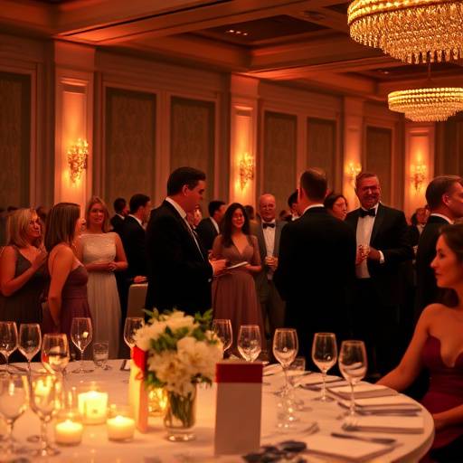 Elegant event photography capturing guests at a charity gala, with speeches and awards.